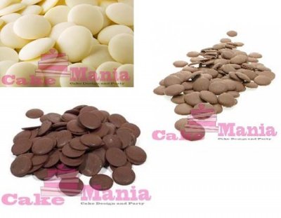 BOTTONI DI CIOCCOLATO DA COPERTURA DA SCIOGLIERE LATTE FONDENTE E BIANCO 500gr