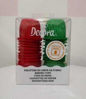 DECORA 35 MINI PIROTTINI DA USARE IN FORNO SENZA TEGLIA PIROTTINO MINI MUFFIN NATALE