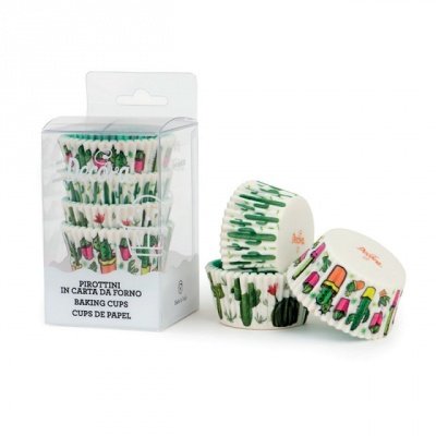 DECORA 75 PIROTTINI CACTUS CUPCAKE MUFFIN PIROTTINO PIANTE VERDI 5 CM CUP CAKE