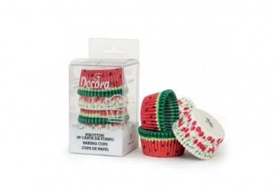 DECORA 75 PIROTTINI SUMMER FRUITS CUPCAKE MUFFIN PIROTTINO FRUTTA ANGURIA 5CM