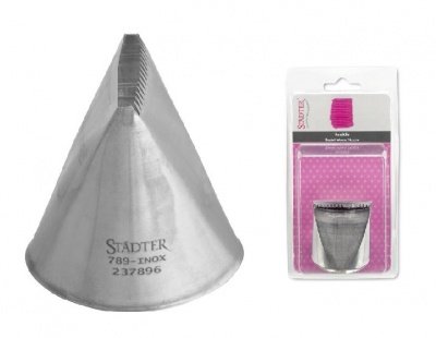 PUNTA PER SAC A POCHE ACCIAIO INOX STADTER BECCUCCIO PER BORDO 75MM TORTA CAKE