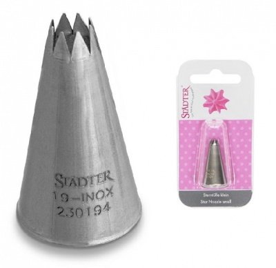 PUNTA PER SAC A POCHE ACCIAIO INOX STADTER TONDA BECCUCCIO A STELLA PICCOLO 4MM