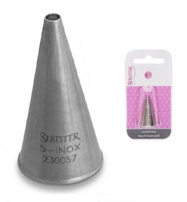 PUNTA PER SAC A POCHE IN ACCIAIO INOX STADTER TONDA BECCUCCIO LISCIO PICCOLO 3MM