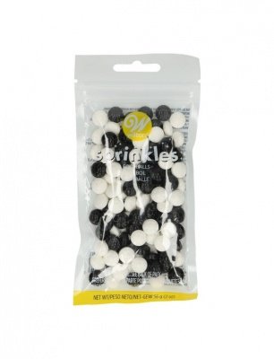 WILTON PALLONI DA CALCIO DI ZUCCHERO PALLONE BIANCO E NERO CUPCAKES DECORAZIONI